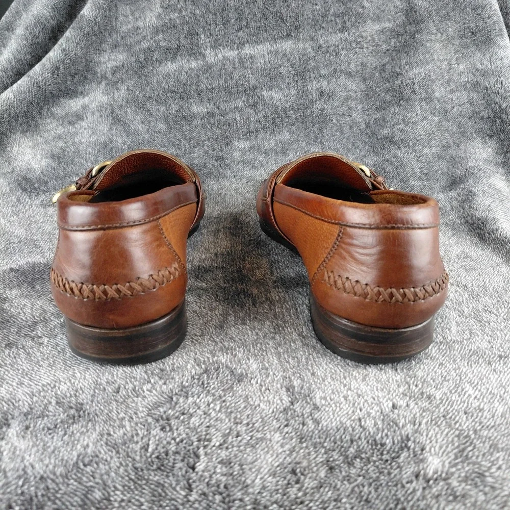 Cole‎ Haan Country Mens Brown Leather Kiltie Loafers Buckle Fringe Size 8.5 M